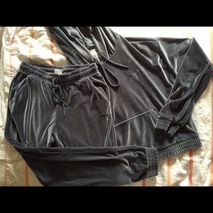 PINK velour track suit